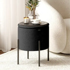 Pouf rotondo con contenitore