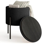 Pouf rotondo con contenitore