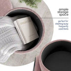 Pouf rotondo con contenitore