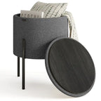 Pouf rotondo con contenitore