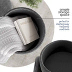 Pouf rotondo con contenitore