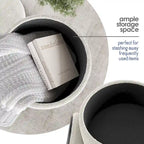 Pouf rotondo con contenitore