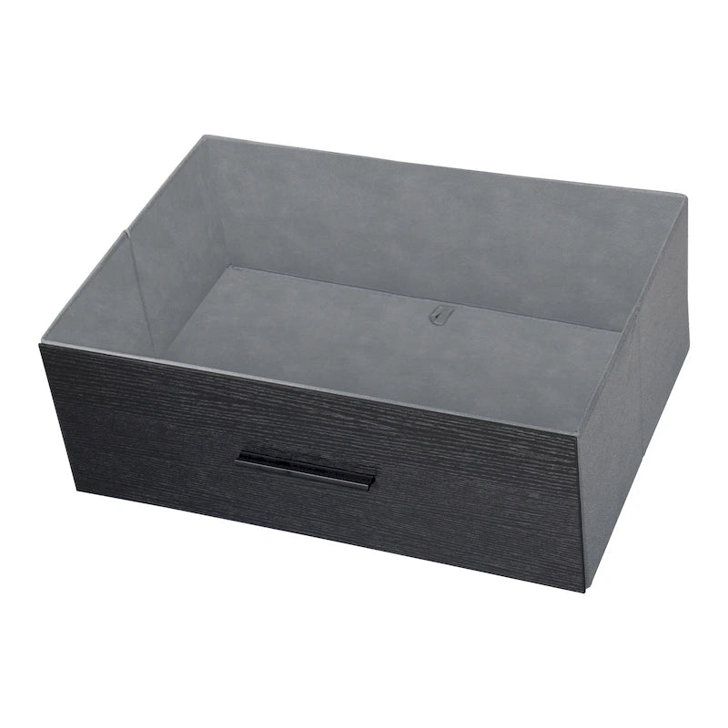 Comodino moderno a 5 cassetti in tessuto con robusto telaio in legno
