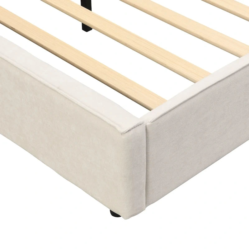 Letto Imbottito con Lampada da Lettura e Porta USB