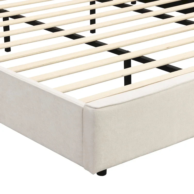 Letto Imbottito con Lampada da Lettura e Porta USB
