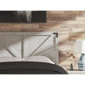  Shawburn Gray Crossbuck Panel Headboard
