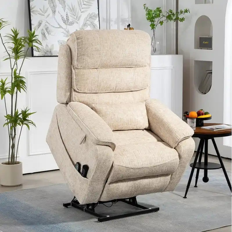 Poltrona reclinabile a due motori, versione deluxe, lunghezza 190 cm, 100% poliestere, massaggio/riscaldamento, facile da montare
