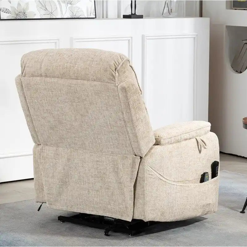Poltrona reclinabile a due motori, versione deluxe, lunghezza 190 cm, 100% poliestere, massaggio/riscaldamento, facile da montare