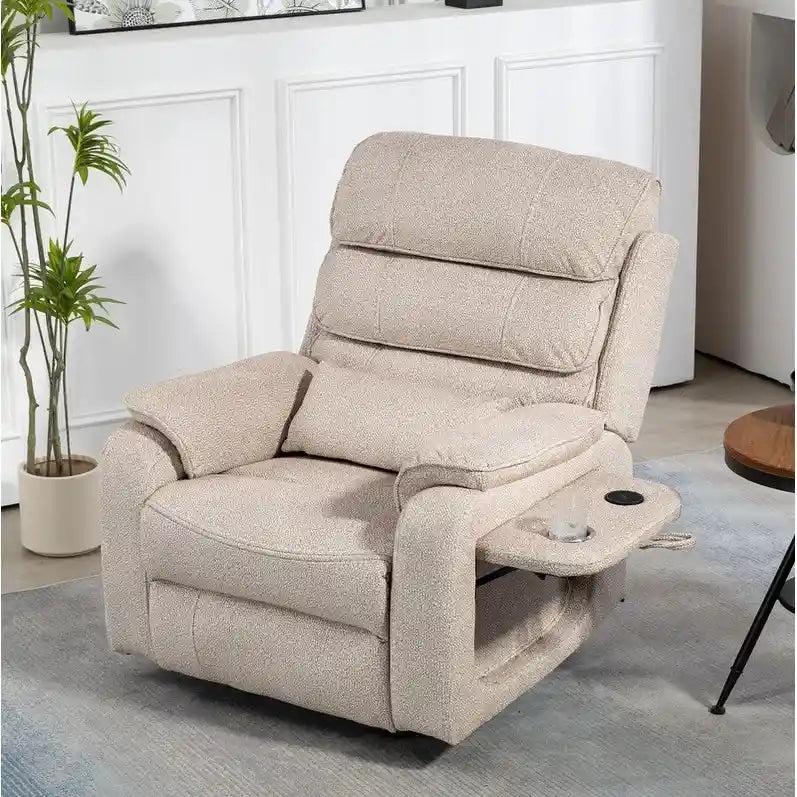 Poltrona reclinabile a due motori, versione deluxe, lunghezza 190 cm, 100% poliestere, massaggio/riscaldamento, facile da montare