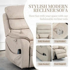 Poltrona reclinabile a due motori, versione deluxe, lunghezza 190 cm, 100% poliestere, massaggio/riscaldamento, facile da montare