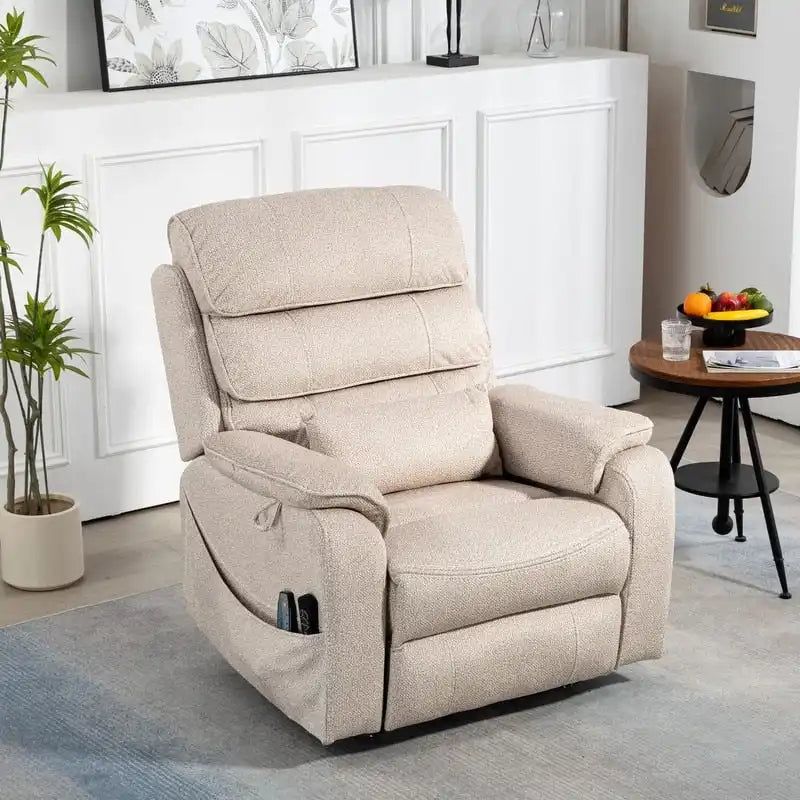 Poltrona reclinabile a due motori, versione deluxe, lunghezza 190 cm, 100% poliestere, massaggio/riscaldamento, facile da montare