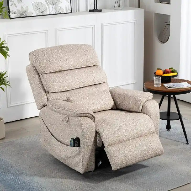 Poltrona reclinabile a due motori, versione deluxe, lunghezza 190 cm, 100% poliestere, massaggio/riscaldamento, facile da montare