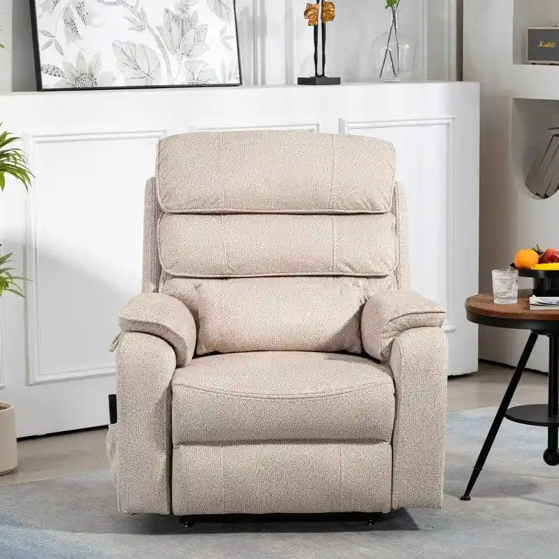 Poltrona reclinabile a due motori, versione deluxe, lunghezza 190 cm, 100% poliestere, massaggio/riscaldamento, facile da montare