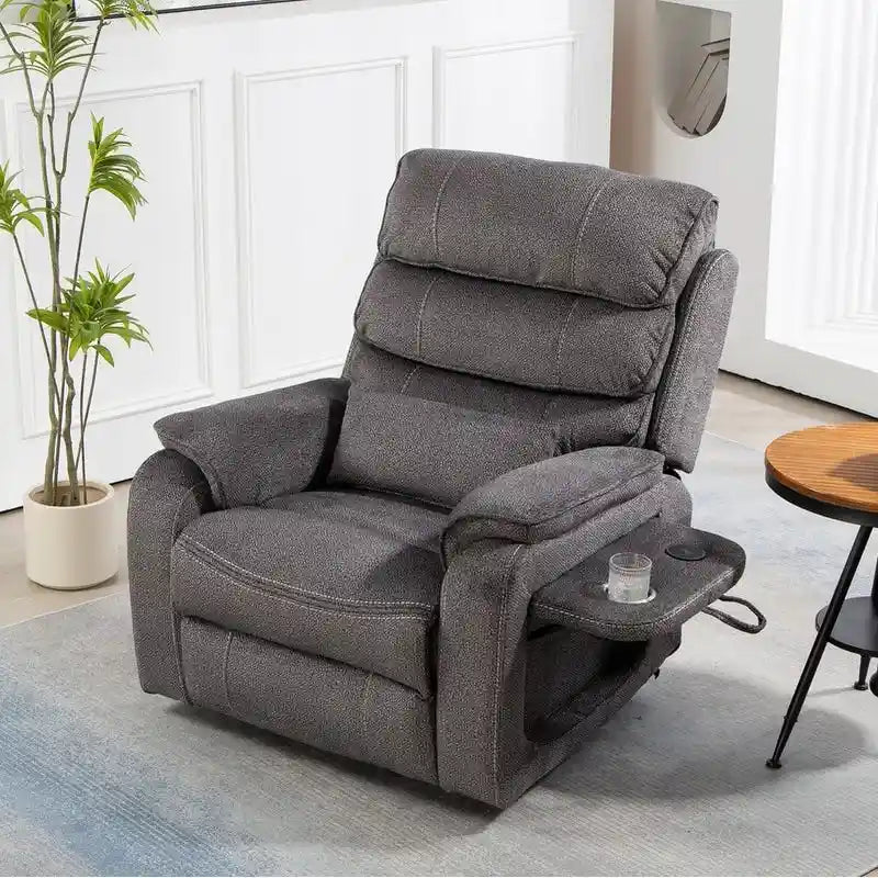 Poltrona reclinabile a due motori, versione deluxe, lunghezza 190 cm, 100% poliestere, massaggio/riscaldamento, facile da montare
