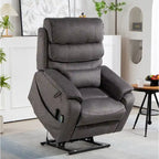Poltrona reclinabile a due motori, versione deluxe, lunghezza 190 cm, 100% poliestere, massaggio/riscaldamento, facile da montare