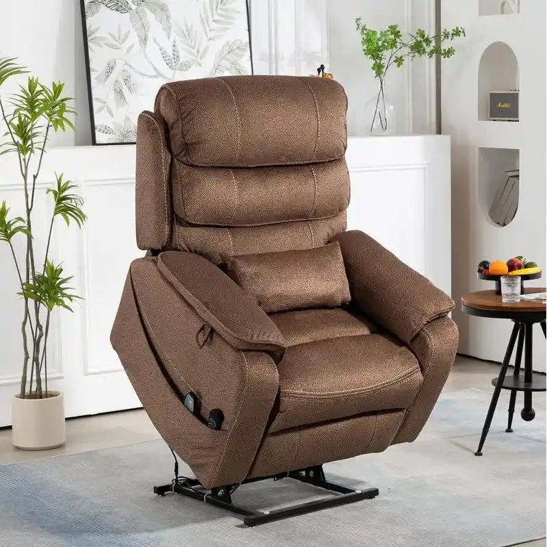 Poltrona reclinabile a due motori, versione deluxe, lunghezza 190 cm, 100% poliestere, massaggio/riscaldamento, facile da montare