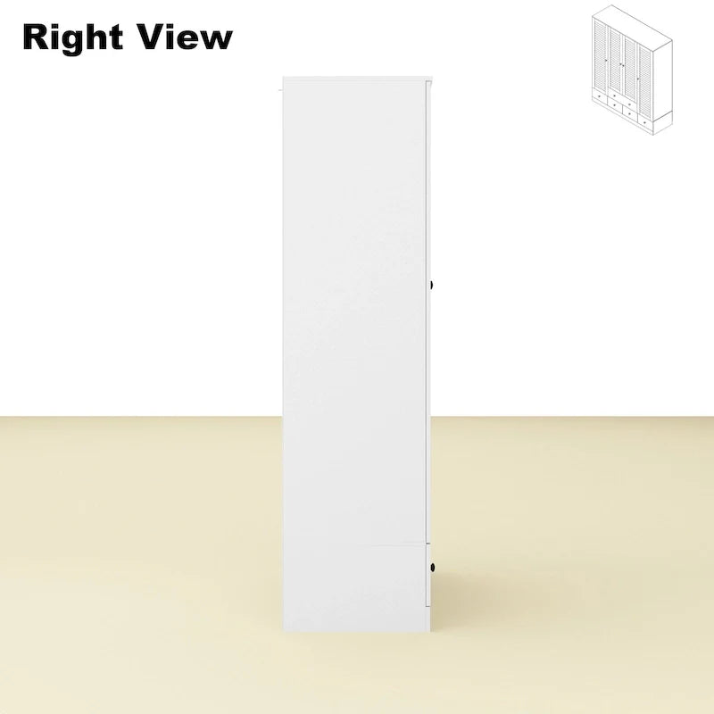 Armadio guardaroba 59W grande armadio autoportante bianco