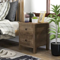 Mulgrew Rustic Distressed Walnut Engineered Wood 3-Drawer Nightstand by 