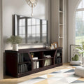 Dellie Contemporary Espresso 71-inch Multi-functional Storage TV Console by 