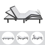 Base per letto regolabile antidolore, elettrica con massaggio a inclinazione testa e piedi a 3 velocità, telecomando wireless, caricabatterie porte USB