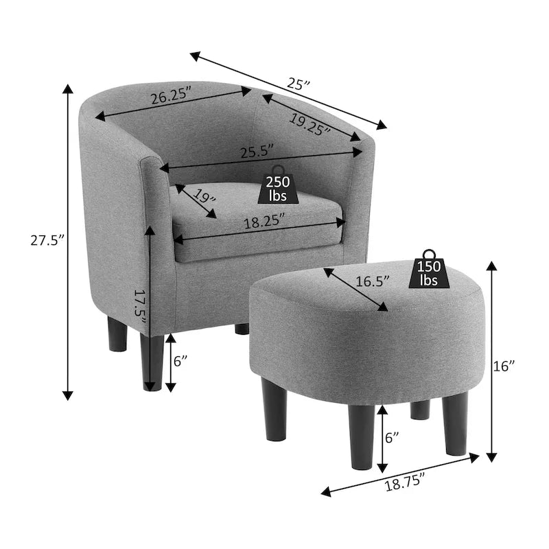 Poltrona e pouf Churchill Take a Seat