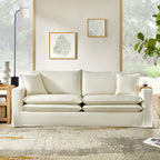 Elias Modern Slipcovered Sofa with Cup Holder and Reversible Cushions by 