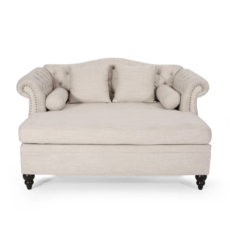 Chaise longue matrimoniale capitonné - 62,50 L x 58,50 P x 34,00 H
