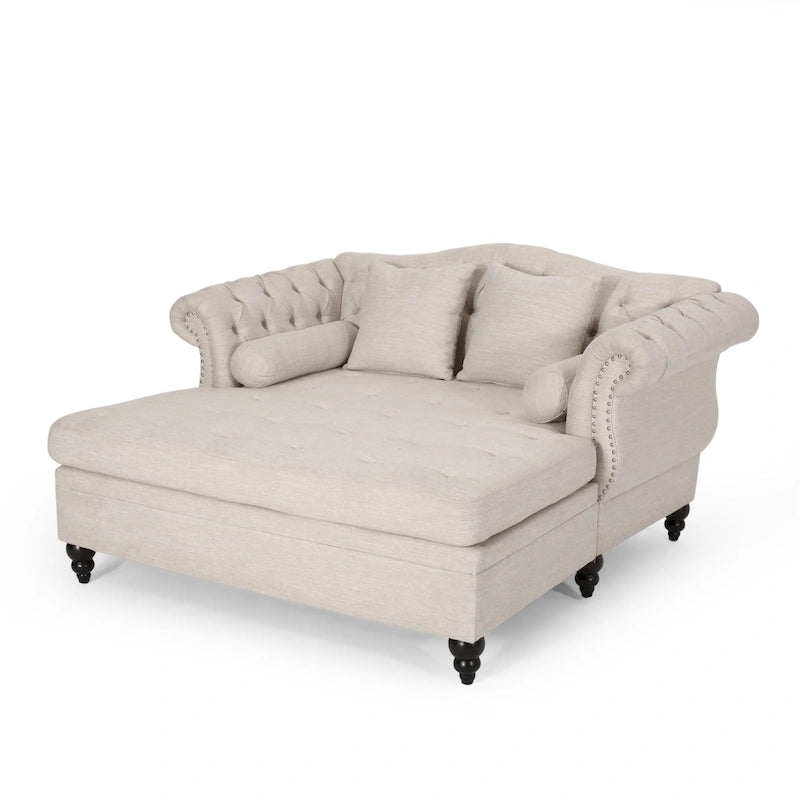 Chaise longue matrimoniale capitonné - 62,50 L x 58,50 P x 34,00 H