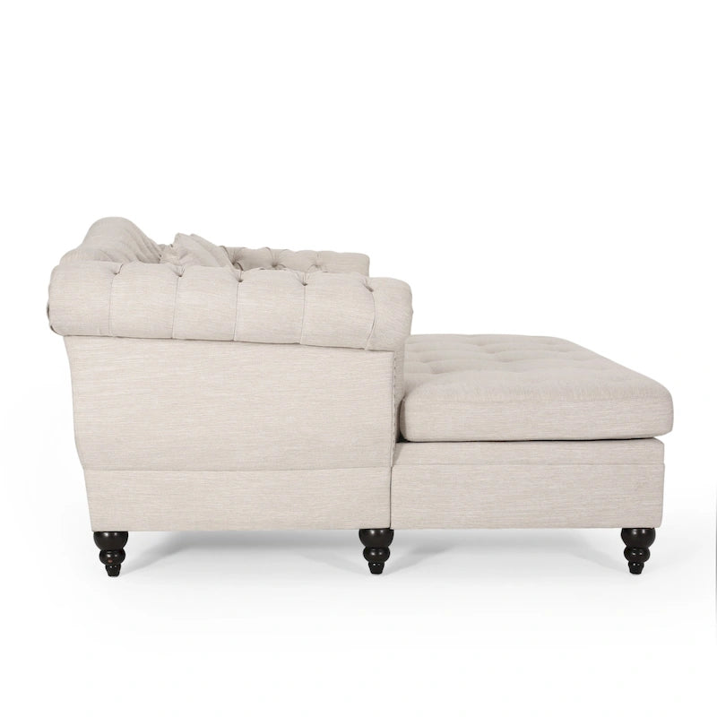 Chaise longue matrimoniale capitonné - 62,50 L x 58,50 P x 34,00 H