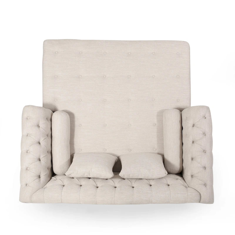 Chaise longue matrimoniale capitonné - 62,50 L x 58,50 P x 34,00 H