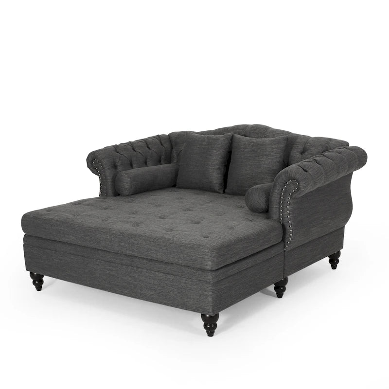 Chaise longue matrimoniale capitonné - 62,50 L x 58,50 P x 34,00 H