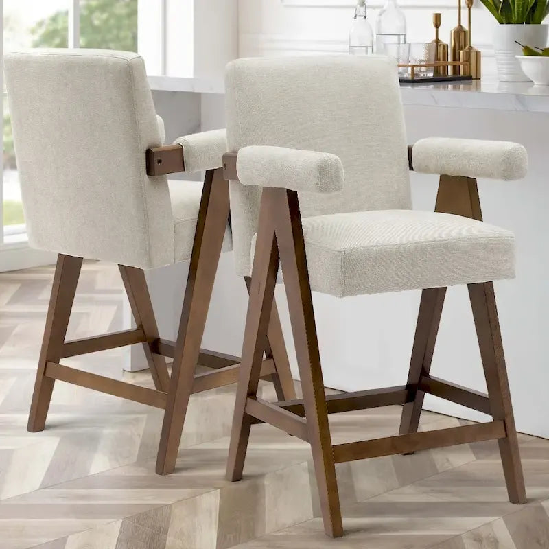 Sgabelli alti da bancone imbottiti contemporanei, singoli