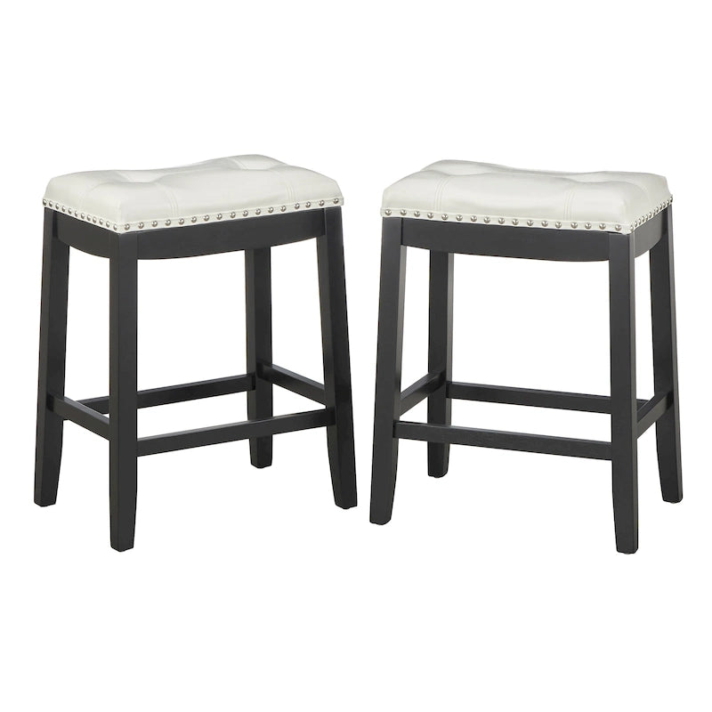Sgabelli da bancone imbottiti a sella, altezza 61 cm (set da 2)