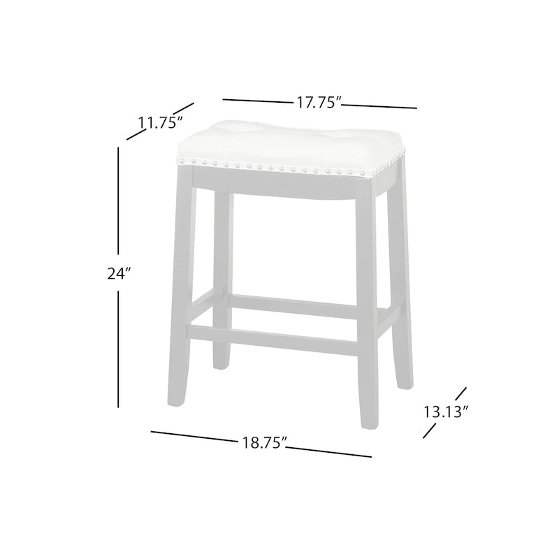 Sgabelli da bancone imbottiti a sella, altezza 61 cm (set da 2)