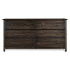  Shaker-style 6-drawer Solid Wood Dresser