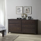 Cassettiera a 6 cassetti in legno massello, stile Shaker