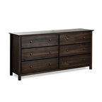 Cassettiera a 6 cassetti in legno massello, stile Shaker