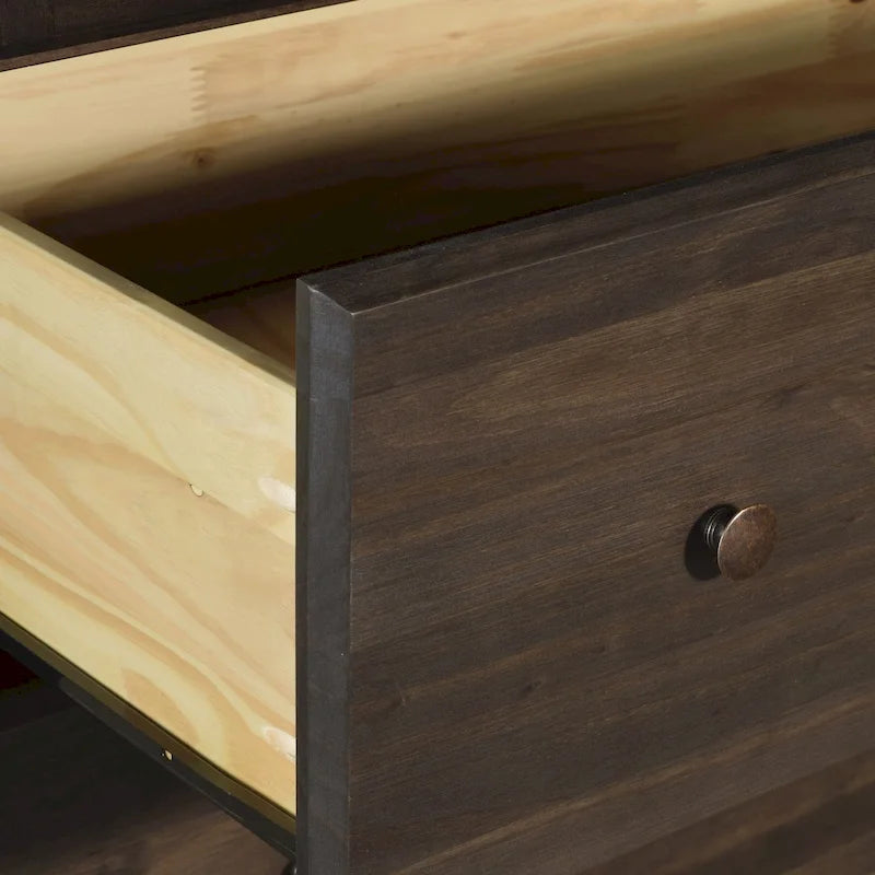 Cassettiera a 6 cassetti in legno massello, stile Shaker