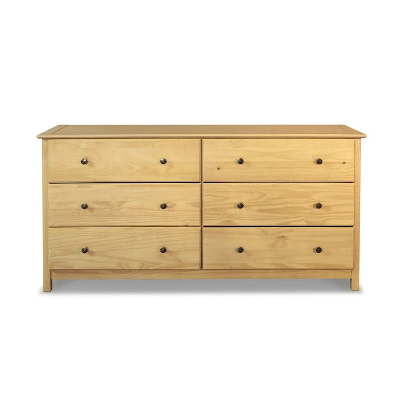 Cassettiera a 6 cassetti in legno massello, stile Shaker