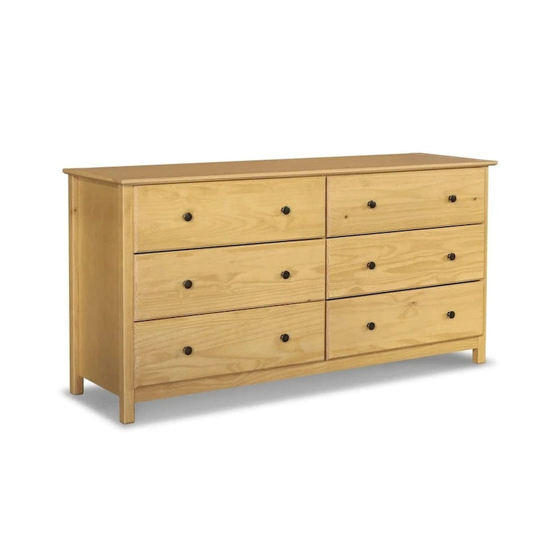 Cassettiera a 6 cassetti in legno massello, stile Shaker