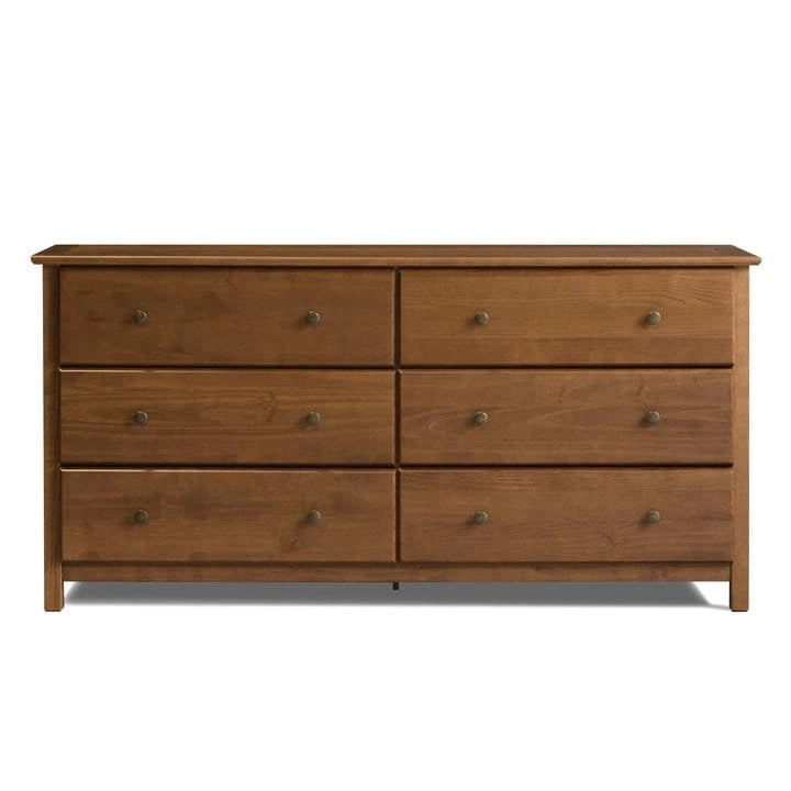 Cassettiera a 6 cassetti in legno massello, stile Shaker
