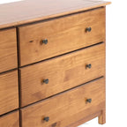 Cassettiera a 6 cassetti in legno massello, stile Shaker