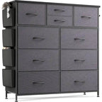 Comò a 10 cassetti, Armadio in Tessuto, Torre Contenitore Organizer per Camera da Letto