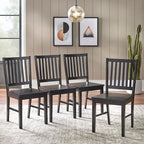  Solid Wood Slat Back Dining Chairs (Set of 4)