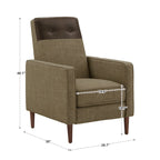 Poltrona reclinabile push-back bicolore