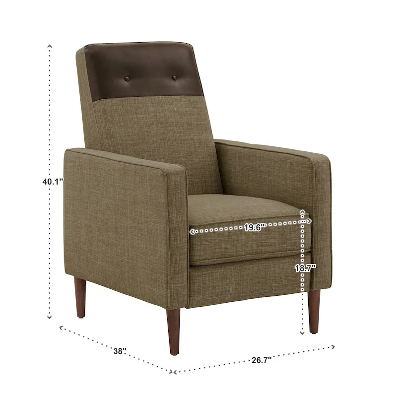 Poltrona reclinabile push-back bicolore