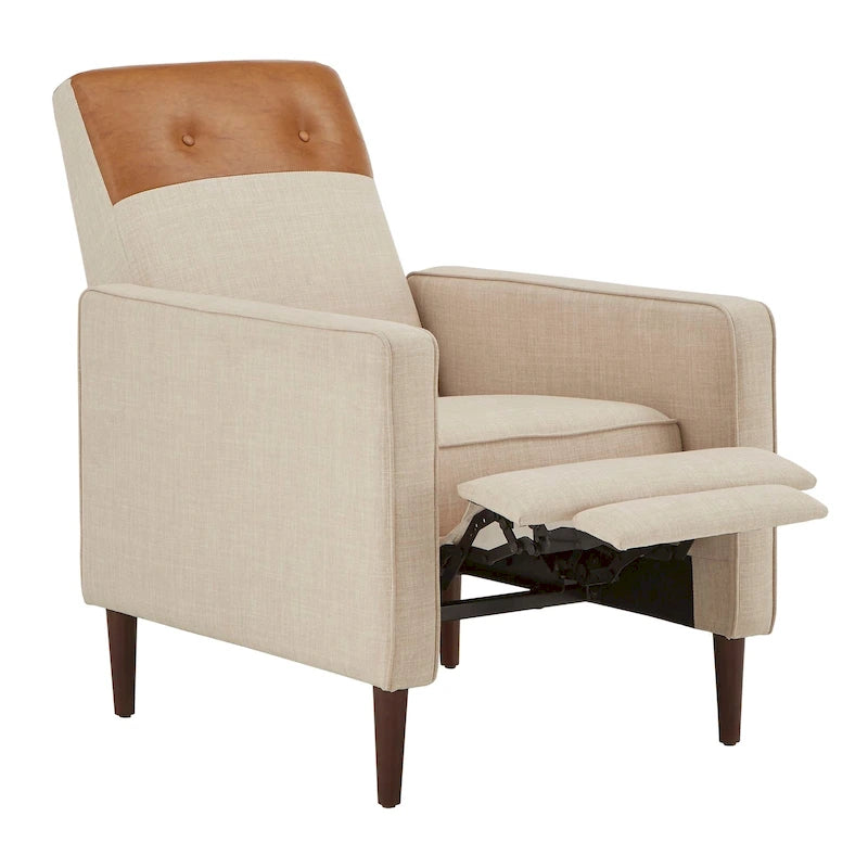 Poltrona reclinabile push-back bicolore