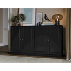 Madia 100% Legno Massello con Ante in Vetro o Legno Massello di - 64 x 35,75