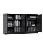 Madia 100% Legno Massello con Ante in Vetro o Legno Massello di - 64 x 35,75