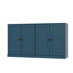 Madia 100% Legno Massello con Ante in Vetro o Legno Massello di - 64 x 35,75